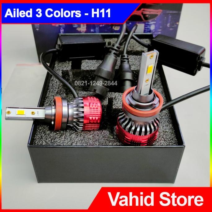 Promo LED Vahid Three Colors | H11 | 3 Warna Dalam 1 Lampu