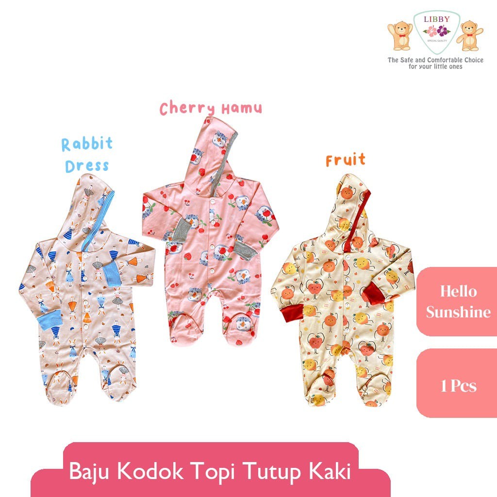 LIBBY Baju Jumper Panjang  Motif Hello Sunshine