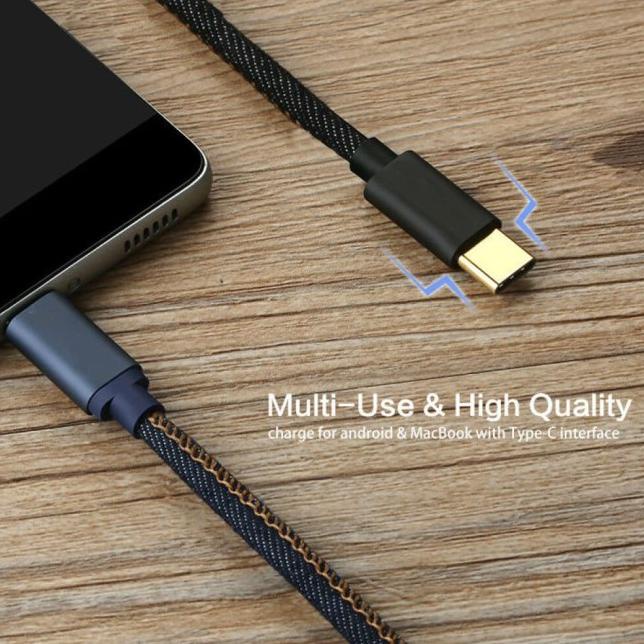 JOYSEUS Type-C USB Cable Cowboy Gold Braided Cable 120CM - KB0003 - TREBLE TKB1-C