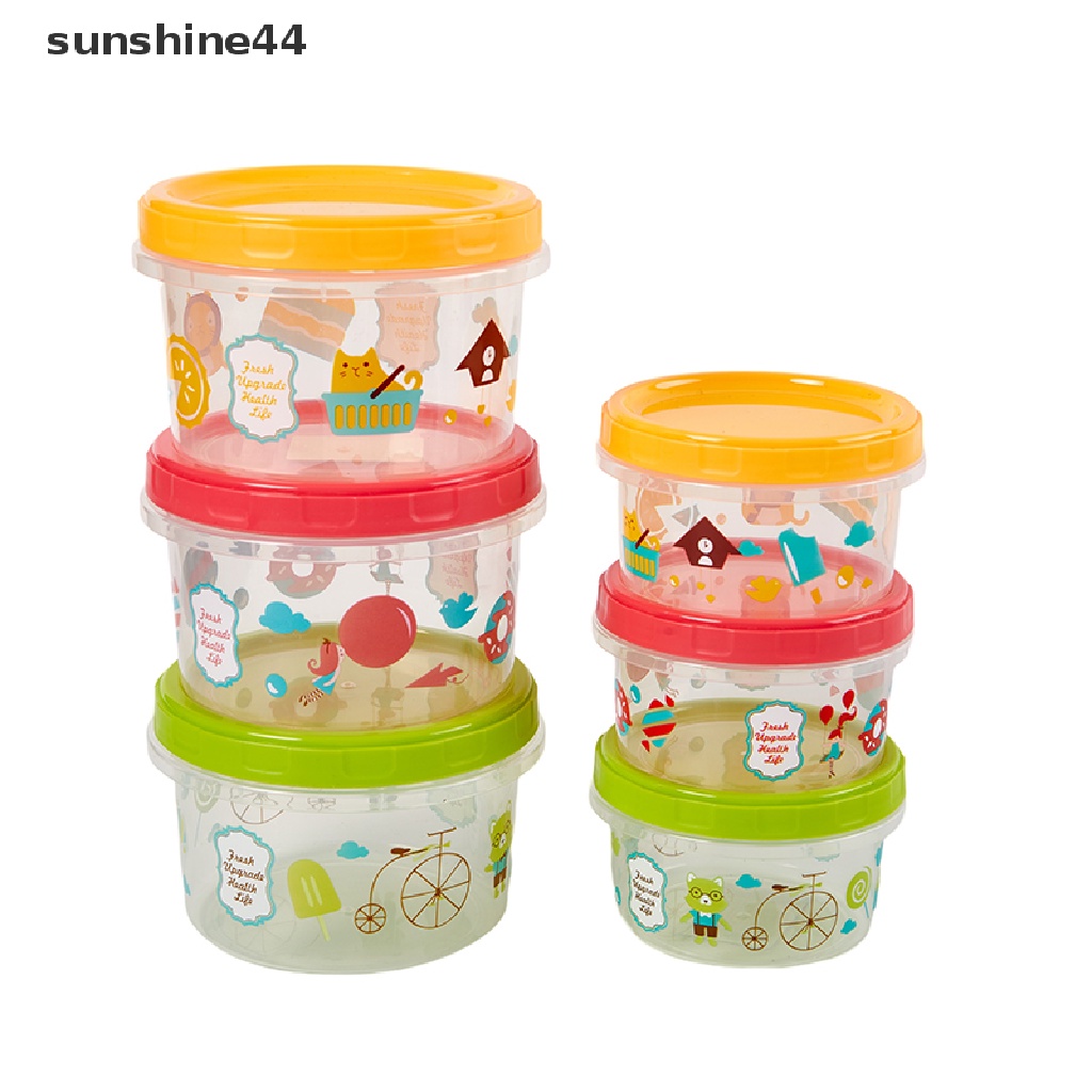 Sunshine Kotak Makan Bento Portable 250 / 500ml Motif Kartun Lucu Untuk Anak