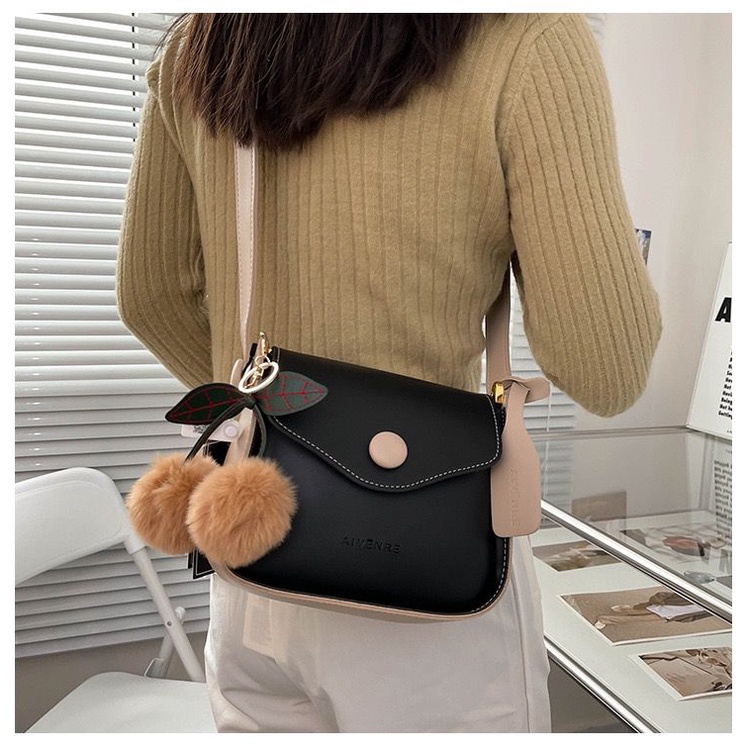 TSK-Tas Selempang Wanita Anara Fashion Murah bisa COD - TANPA GANTUNGAN POM POM