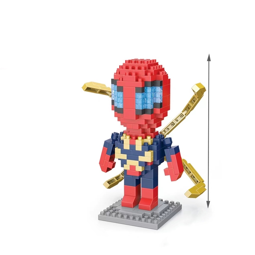 Mainan Balok Bangunan Partikel Mini Model Avengers Heroes Spiderman Iron Man Ant-Man Venom Other Untuk Hadiah Anak Laki-Laki