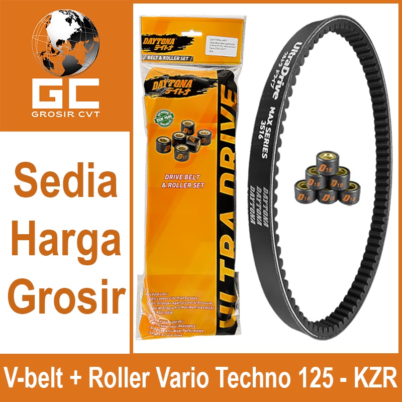 Vanbelt SET assy Vario Techno 125 CBS FI ESP Daytona Ultra Drive Belt+roller 4457 3516