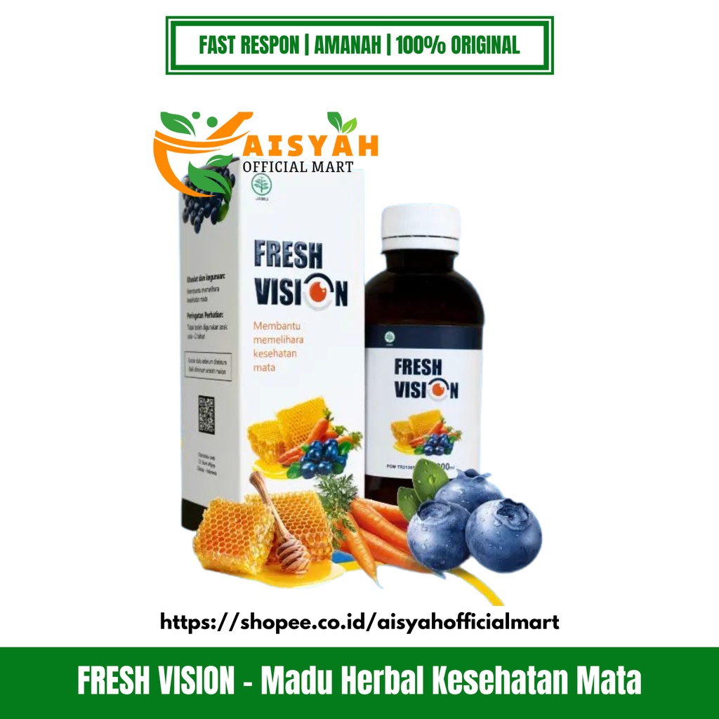 Jual READY STOK FRESH VISION Madu Formulasi Herbal Atasi Mata Minus Plus Solusi Herbal