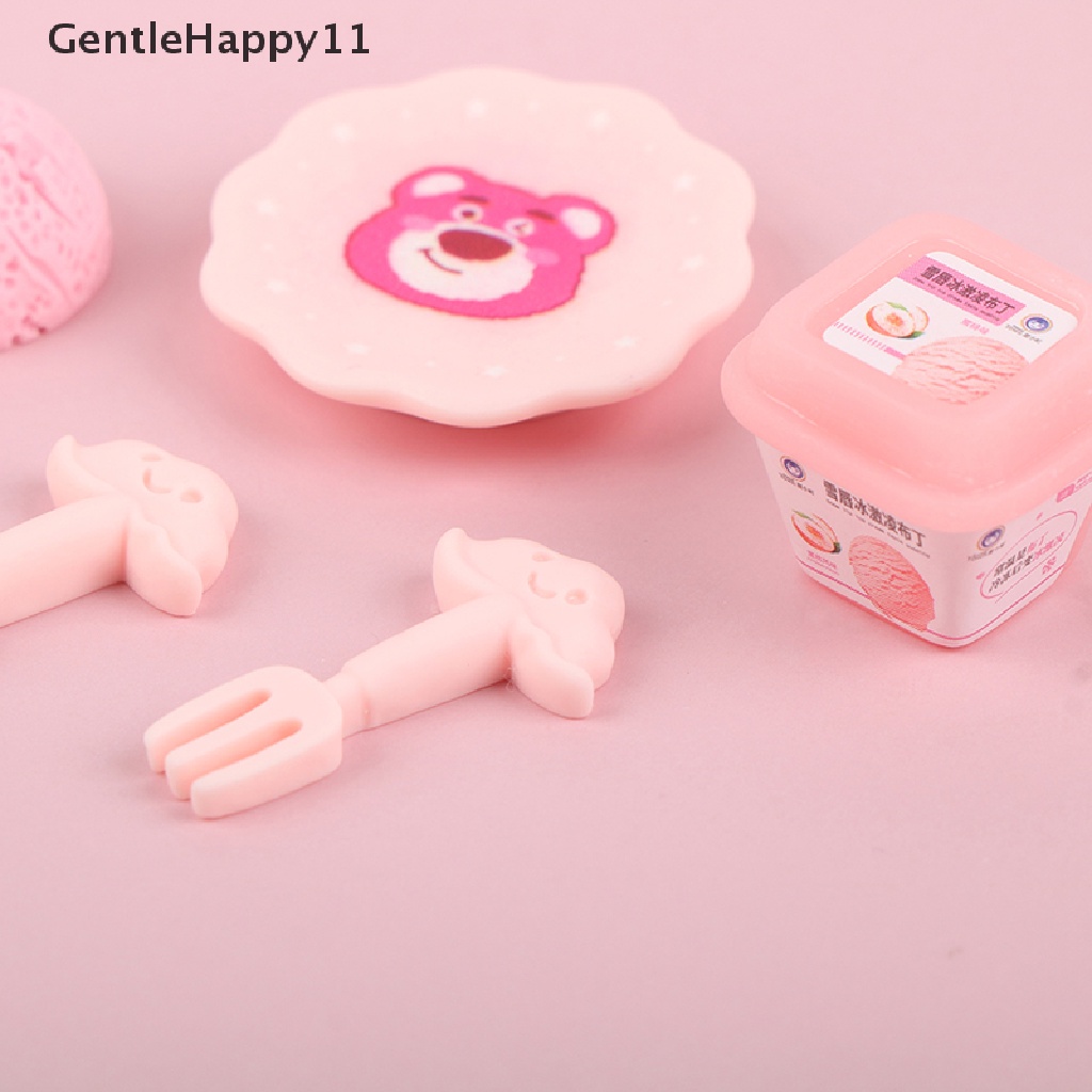 Gentlehappy Mainan Miniatur Nampan Es Krim Skala 1: 12 Untuk Aksesoris Dapur Rumah Boneka