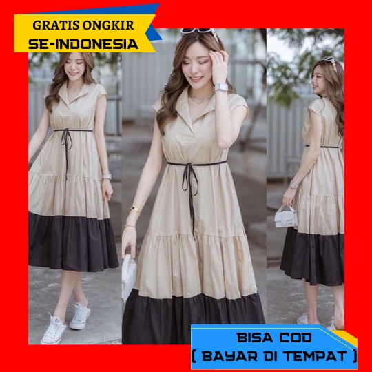 Baju Pesta Wanita Muslim Mewah Party Dress Kondangan Wedding Dress Cewek Terbaru Non Hijab Kekinian 