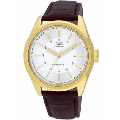 Jam Tangan Pria Classic Casual Kulit Leather Analog Original Q&amp;Q QnQ QQ Q266 Q266J Series