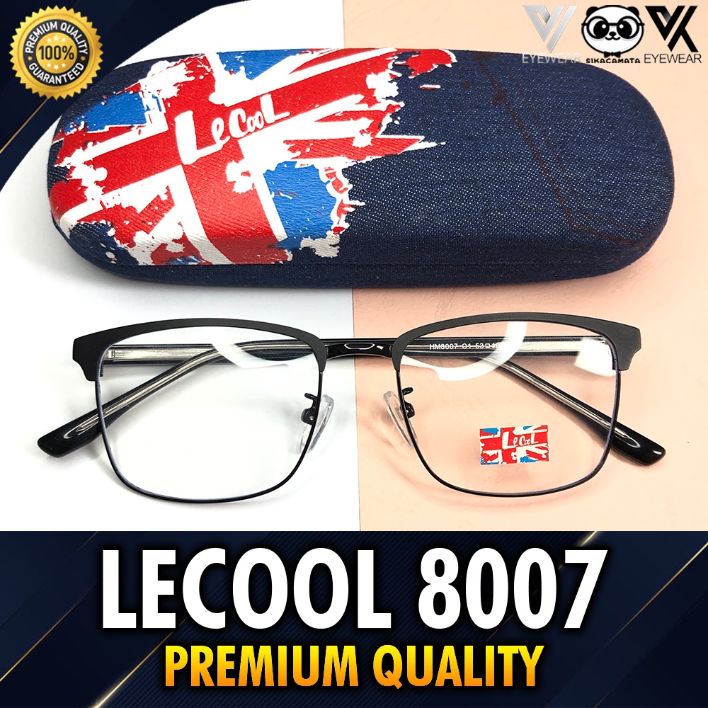 Kacamata PREMIUM LeCool 8007 Original Impor Photocromic Blueray Bluecromic MINUS, PLUS, SILINDER (Pria / Wanita)