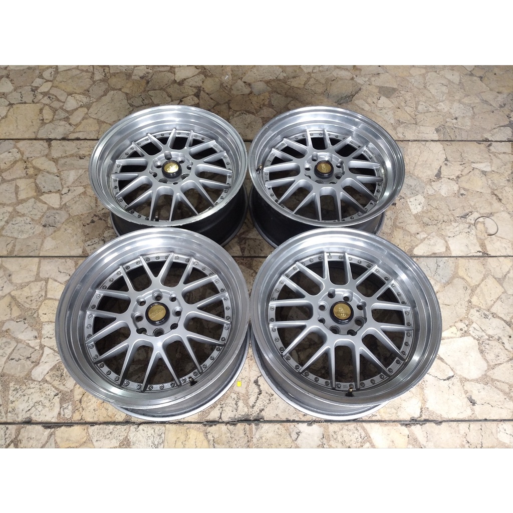 VELG MOBIL BEKAS RACING BBS RING 17x7,5 ET40 PCD 4x100, 4x114