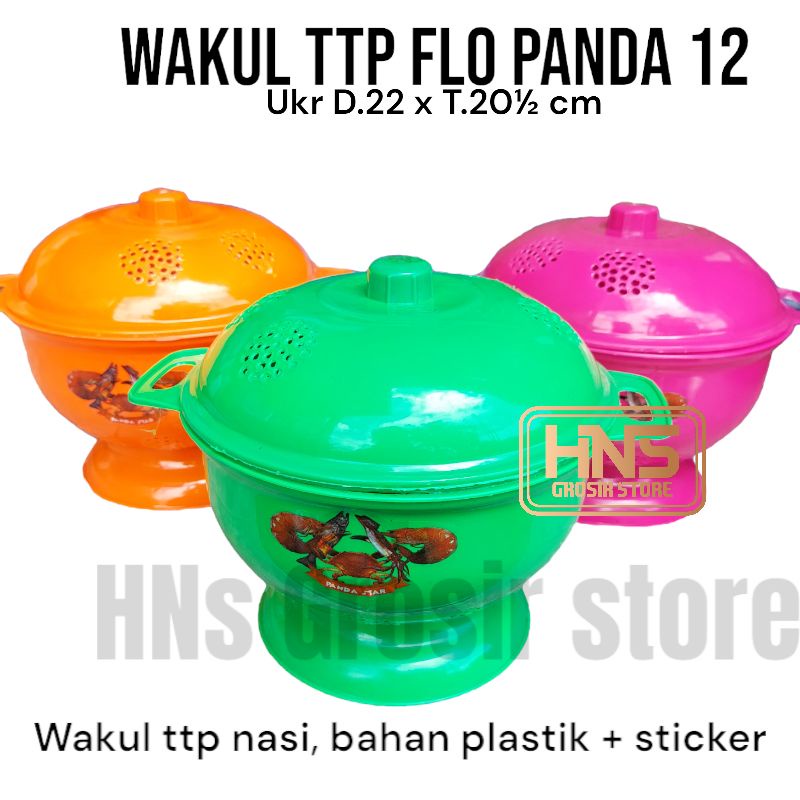Wakul nasi tutup flo panda star dx plastik tebal grosir