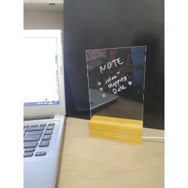 

akrilik polos dan standing led stand led acrylic planner , weekly planner , papan tulis akrilik