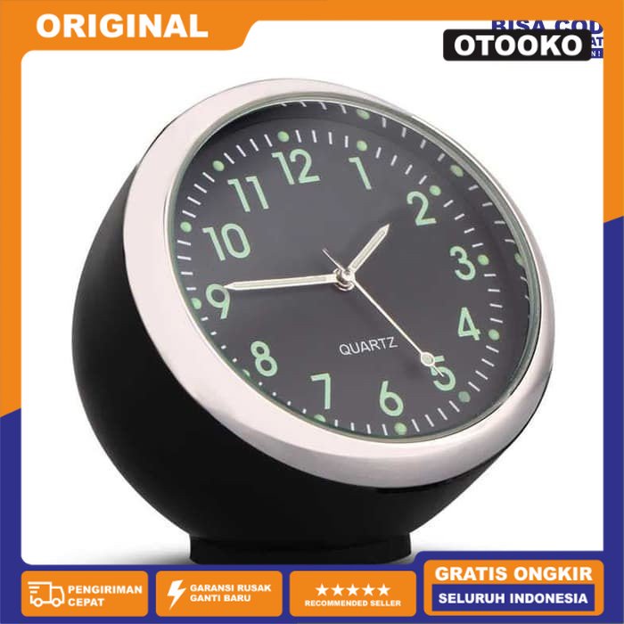 Jam Analog Interior Mobil Quartz Car Dashboard Classic Clock Pajangan