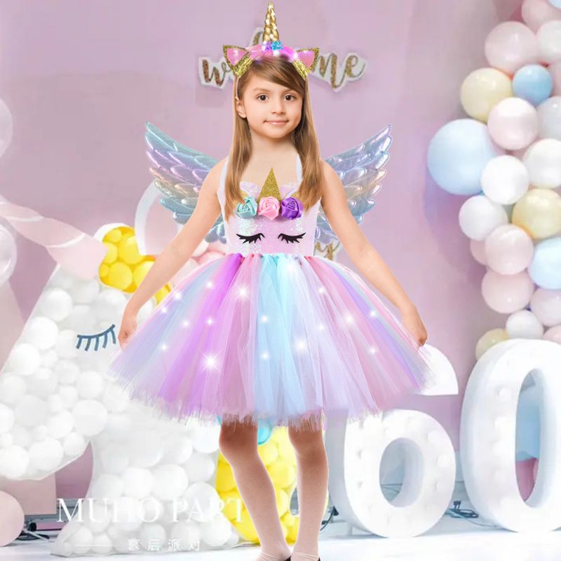 Kostum Sayap Unicorn Anak Perempuan Unicorn Wings Untuk Ulang Tahun Balet