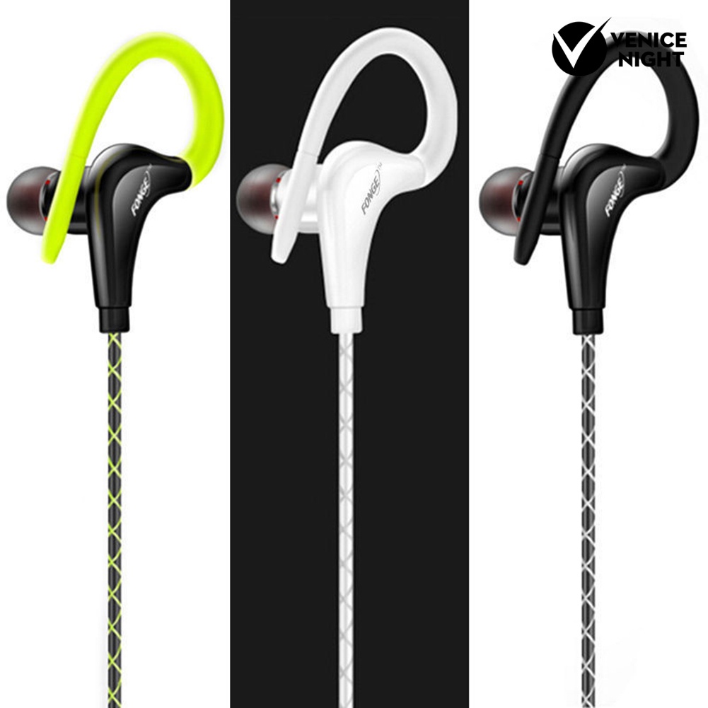 (VNEP) (Berkabel) S760 Olahraga Ear Hook Bass In-ear Volume Mikrofon Earphone Musik Ergonomis