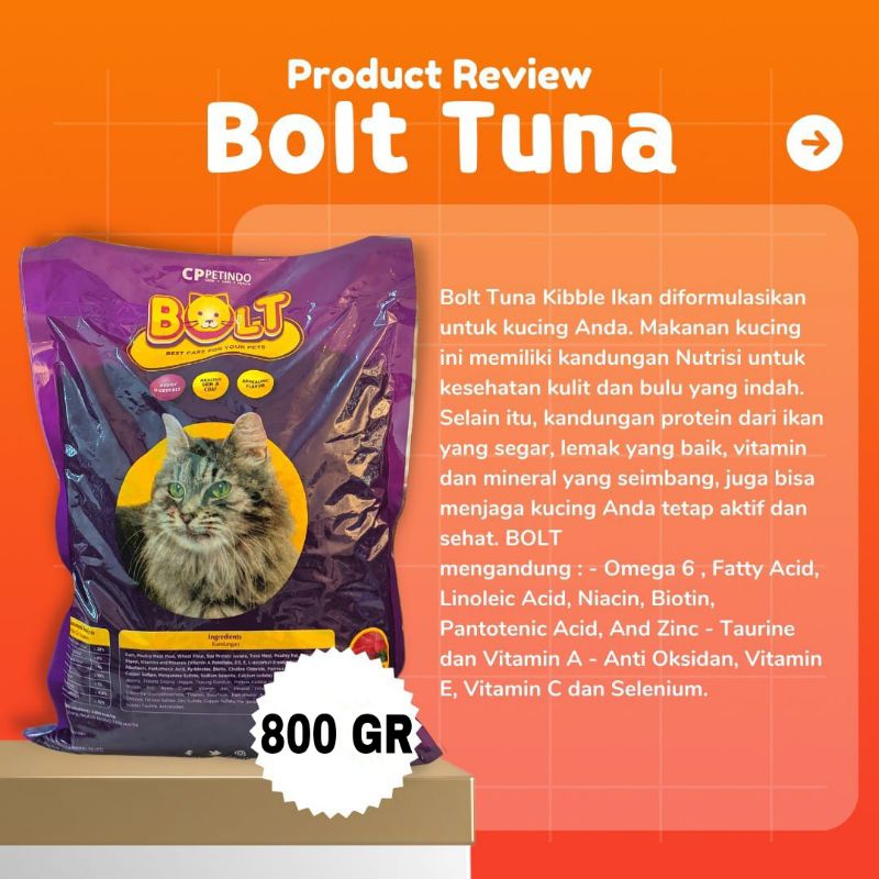 MAKANAN KUCING KERING BOLT REPACK