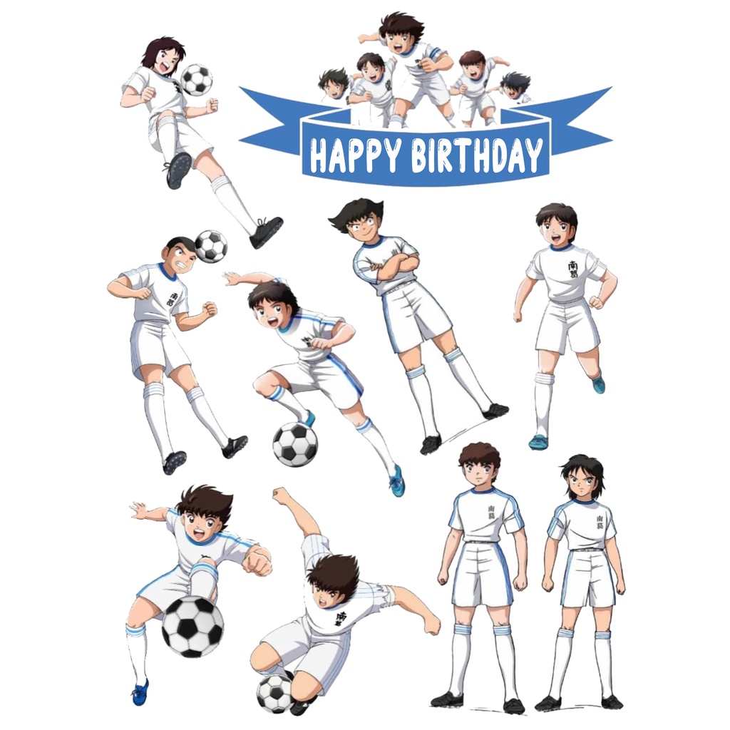 

TOPPER CAKE CUSTOM TOPPER ULANG TAHUN / HIASAN KUE CUSTOM CAPT SUBASA