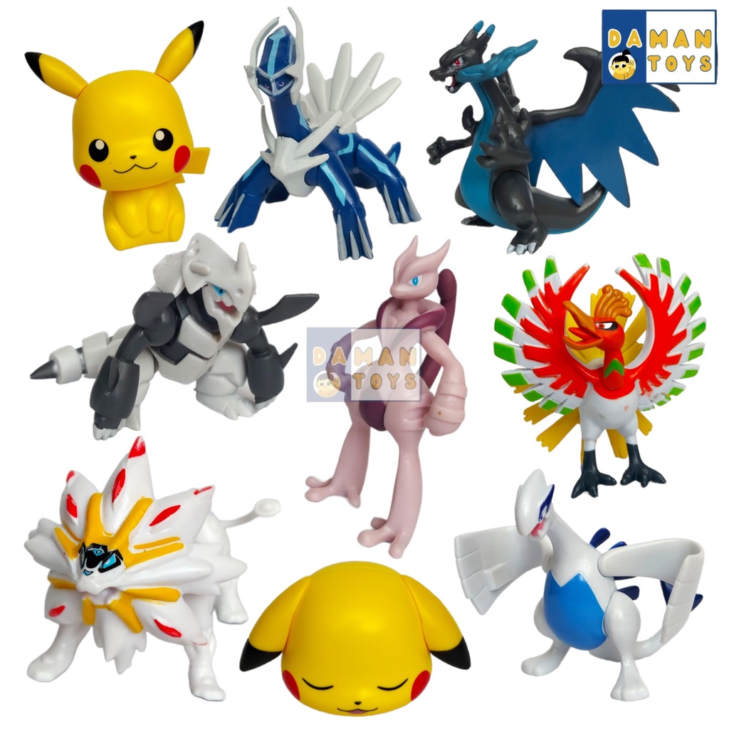 Mainan Figure Pokemon Pikachu Dialga Palkia Solgaleo Sylveon Lugia Ho-oh Aggron Charizard Mega Mewtwo Yveltal Kyogre Reshiram Zekrom