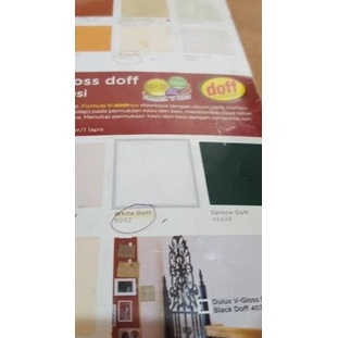 Dulux V-gloss cat besi dan kayu White Doff
