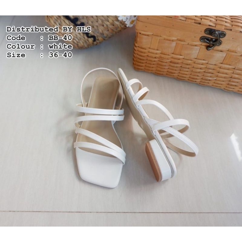 ABBUSHOES An 01 sendal hak tahu tali silang ardilla 3cm