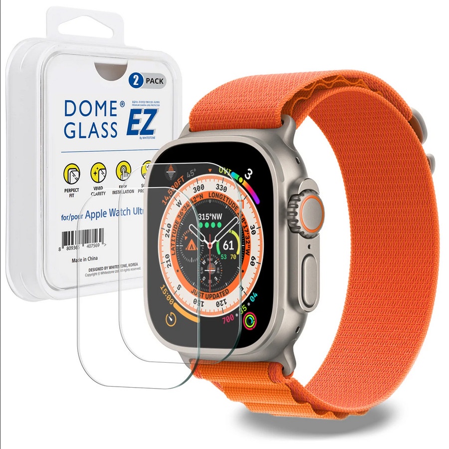 Whitestone Dome Glass EZ for Apple Watch Ultra 49mm Tempered Glass