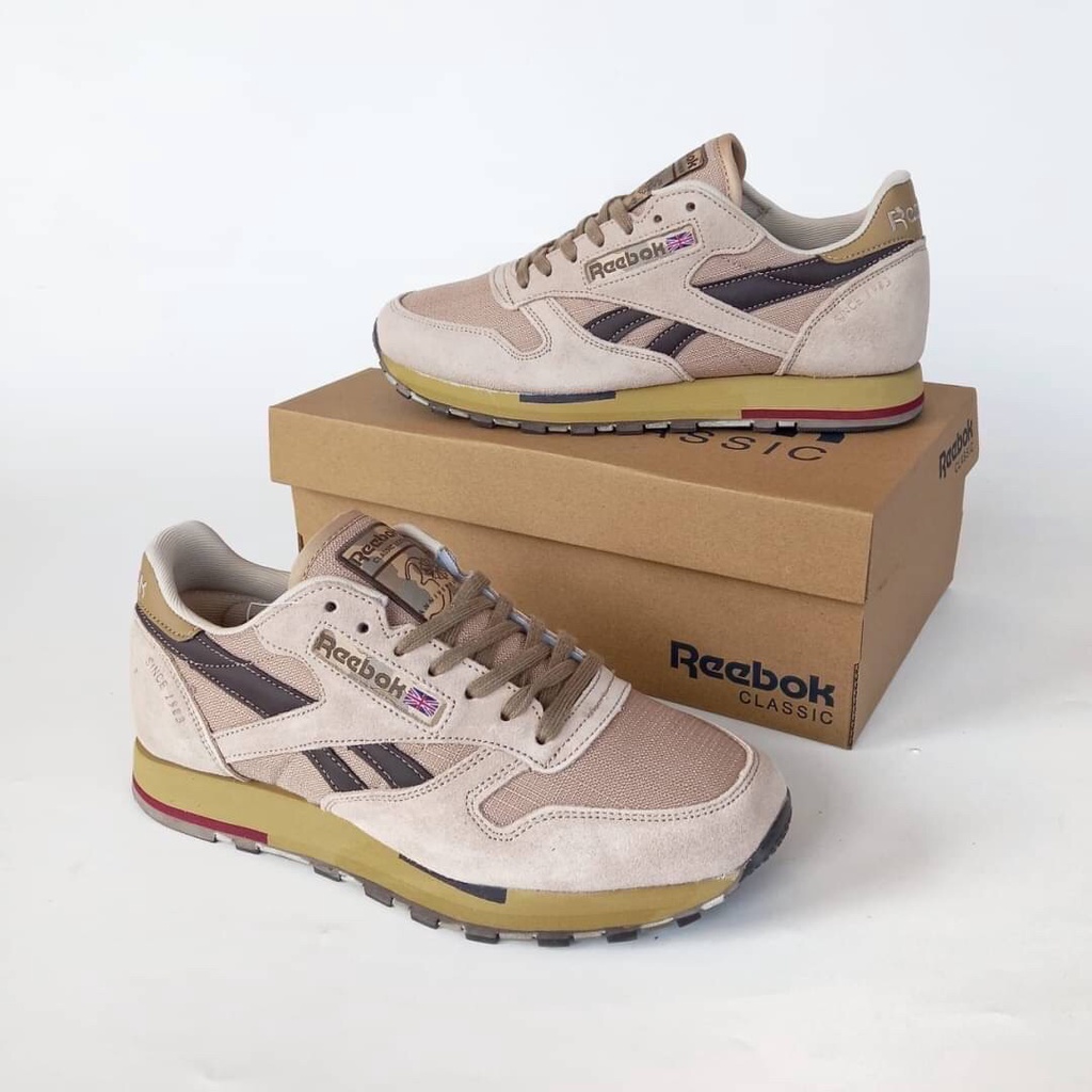 Sepatu Reebok Classic Utility Rice Brown Leather - Un Original BNIB