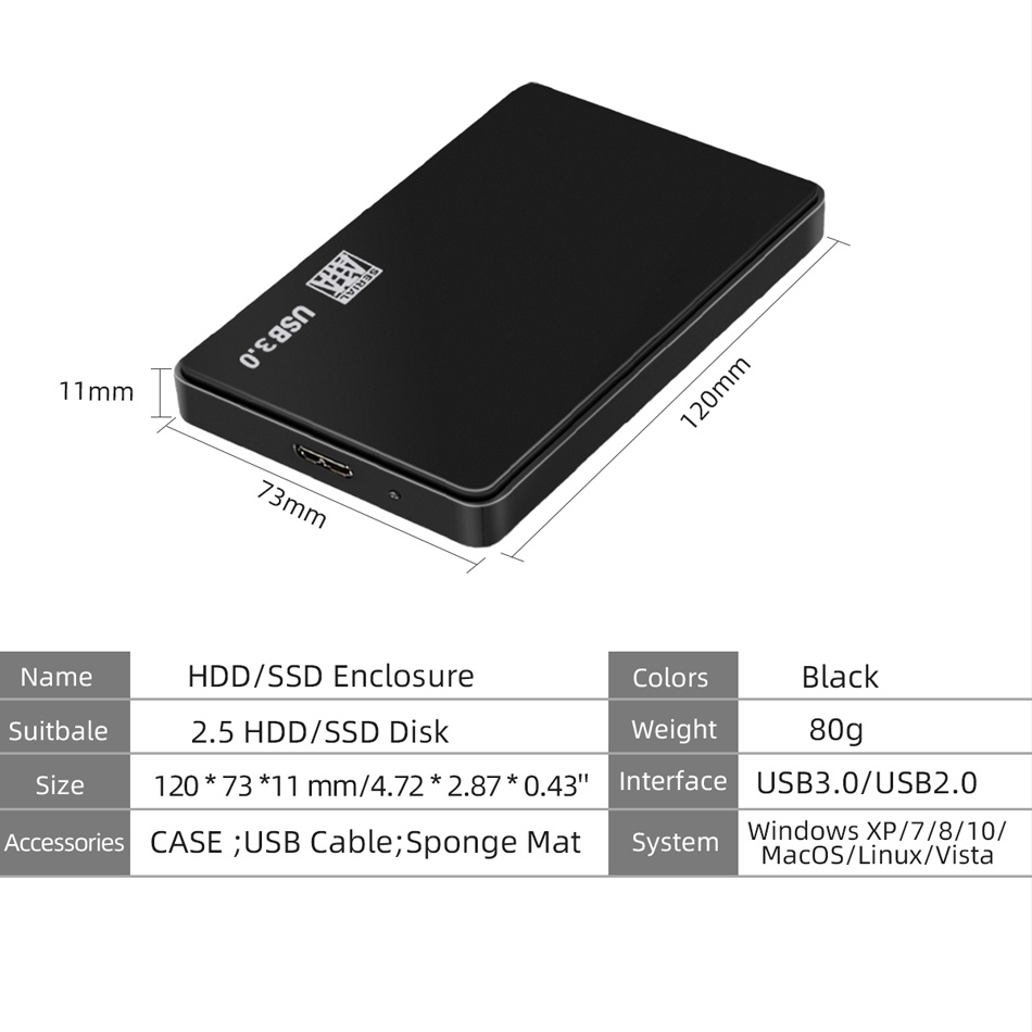 Casing Harddisk External Actual【COD】USB 3.0 HDD/SSD Casing/Enclosure 2.5 Inch Type A to C Full Mesh Hdd Enclosure