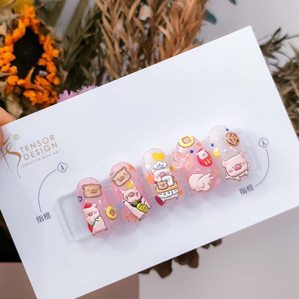 Mxbeauty Stiker Kuku Motif Tahun Baru Cina / Imlek Untuk Nail Art