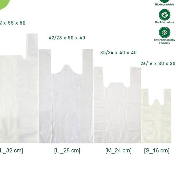 

Kantong Plastik Singkong Polos (Large) / Cassava Bag BIODEGRADABLE