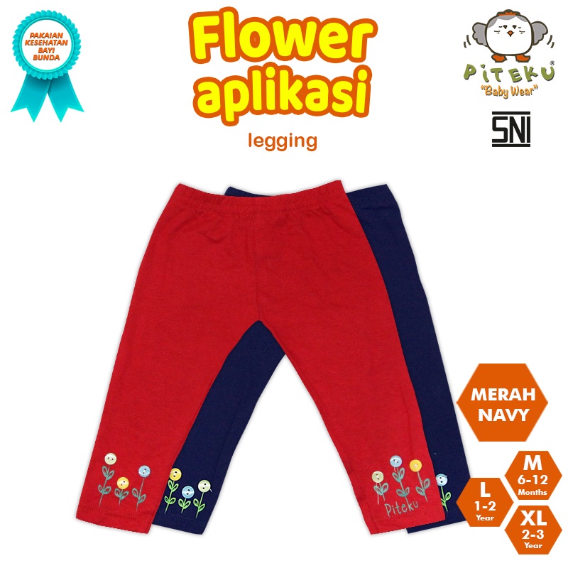 PITEKU CELANA LEGGING ANAK PEREMPUAN LUCU FLOWER