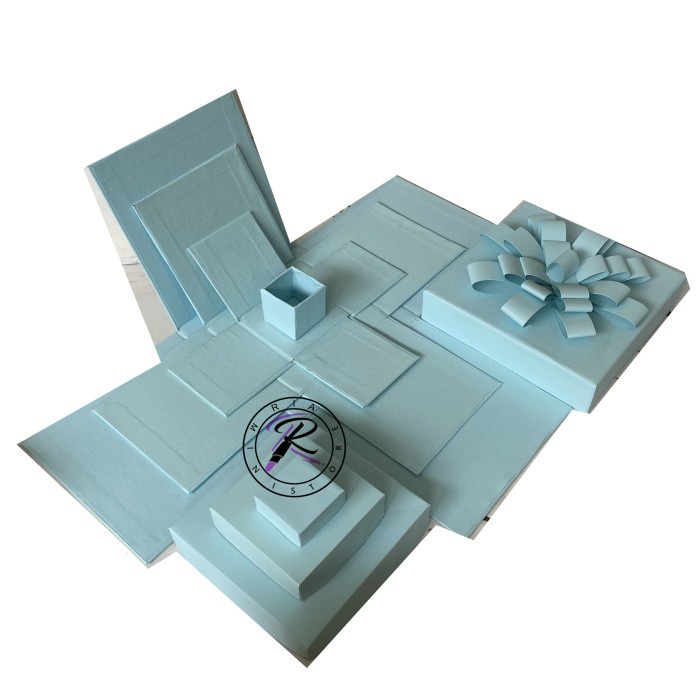 

(COD) Explosion Box Snack Box Kado Unik Hampers Gift Snack Box (BOX ONLY) - Biru Muda