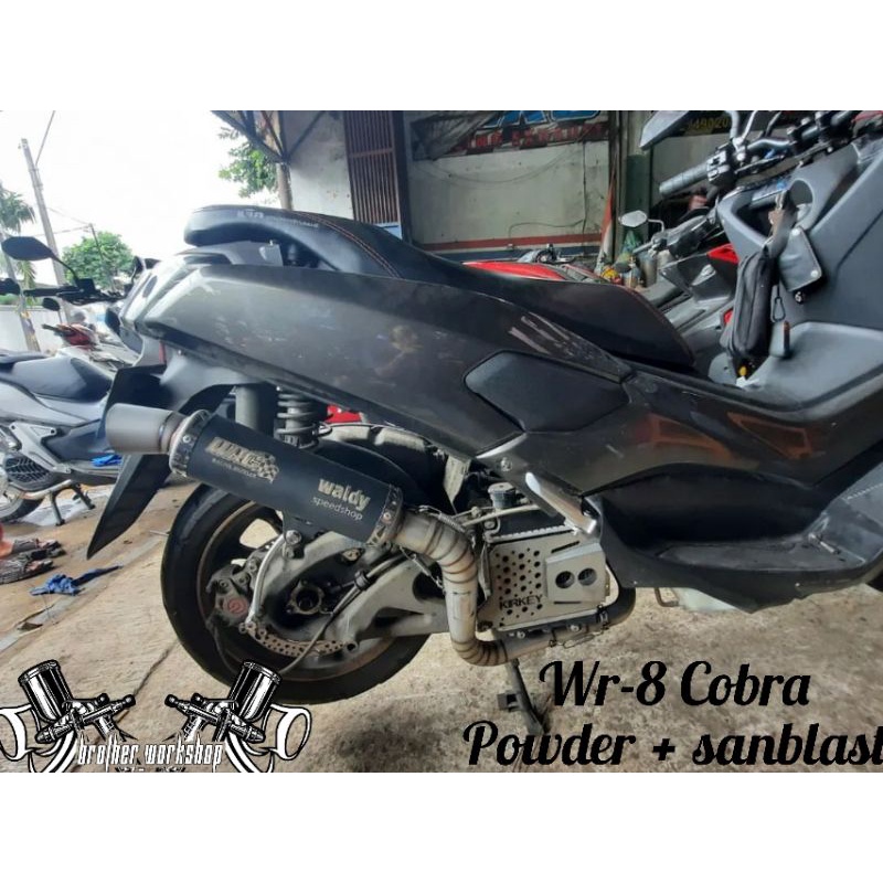 Knalpot WRC Wr-8 COBRA Powder sanblast Nmax aerox Lexy Old new