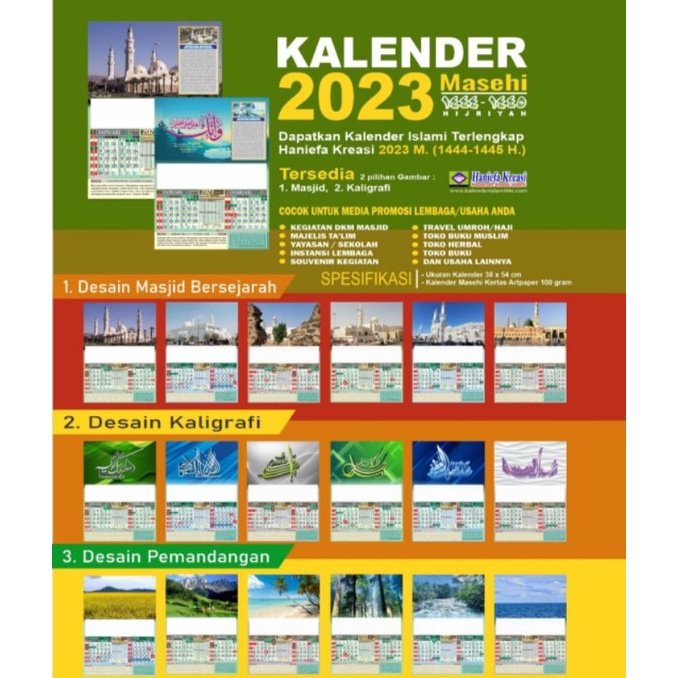 

Kalender Dinding 2023 Haniefa Kreasi