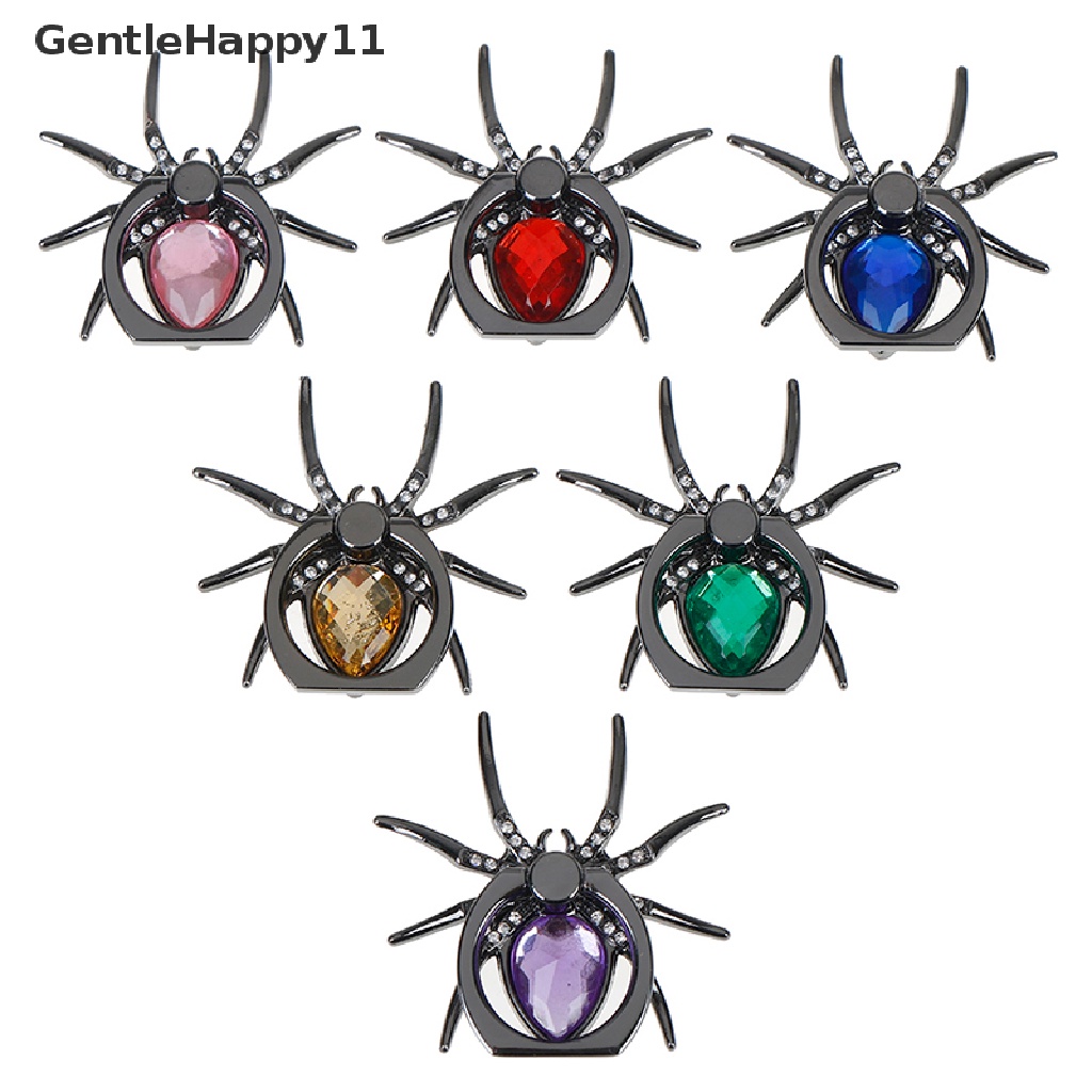 Gentlehappy Metal Spider Ring Holder 360 Rotate Phone Stand Tempat Handphone id