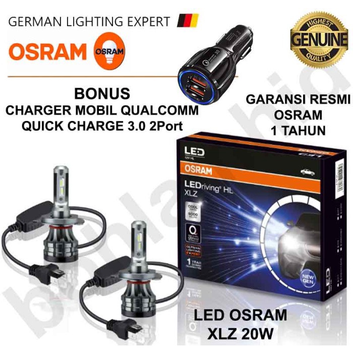 Lampu LED Mobil HB3 9005 HB4 9006 OSRAM XLZ New Generation Bohlam LED