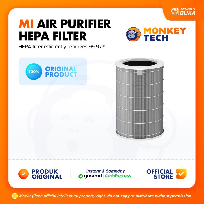 NEW Xiaomi Mi Air Purifier HEPA Filter Pembersih Ruangan - Abu-abu