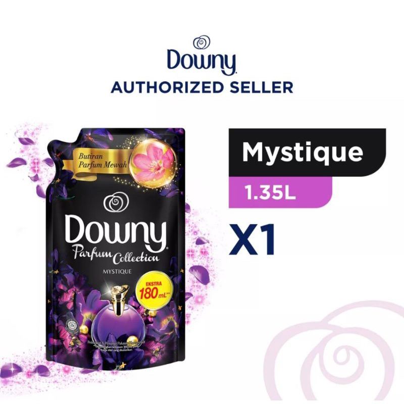 Downy Pelembut & Pewangi Pakaian Mystique 1.35 Liter Butiran Parfum Mewah Premium