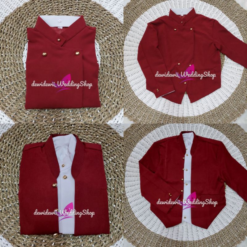 Beskap Solo / Beskap Hewes - Warna Maroon