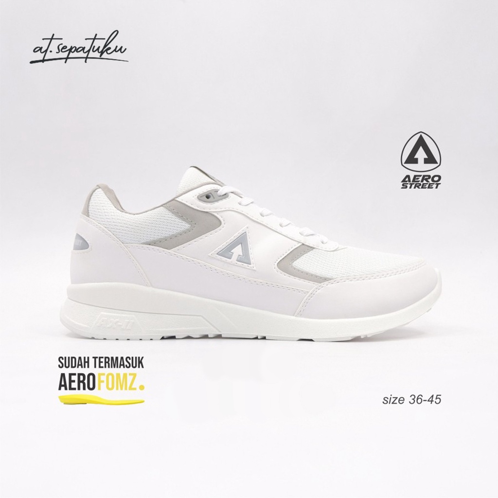 Aerostreet Sepatu Sneaker Casual / Sepatu Olahraga / Sepatu Aerostreet / Sepatu Putih - Osaka Putih 