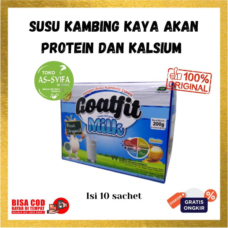 

Goatfit Milk Sachet Susu Kambing Plus Royal Jelly Original Susu Kambing Kaya Protein Mineral Dan Vitamin