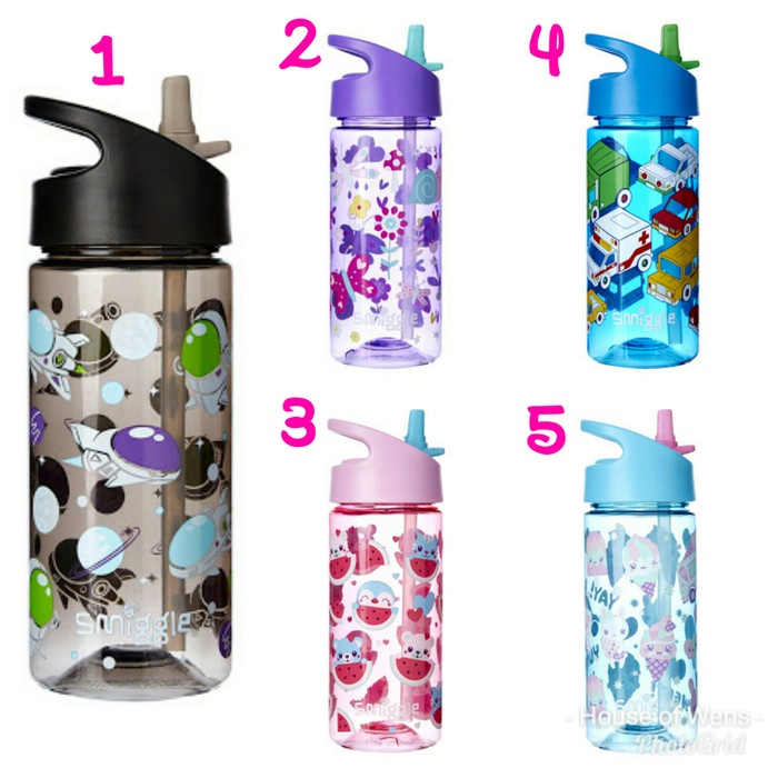 SMIGGLE SUNNY JUNIOR STRAIGHT BOTTLE - BOTOL MINUM SMIGGLE