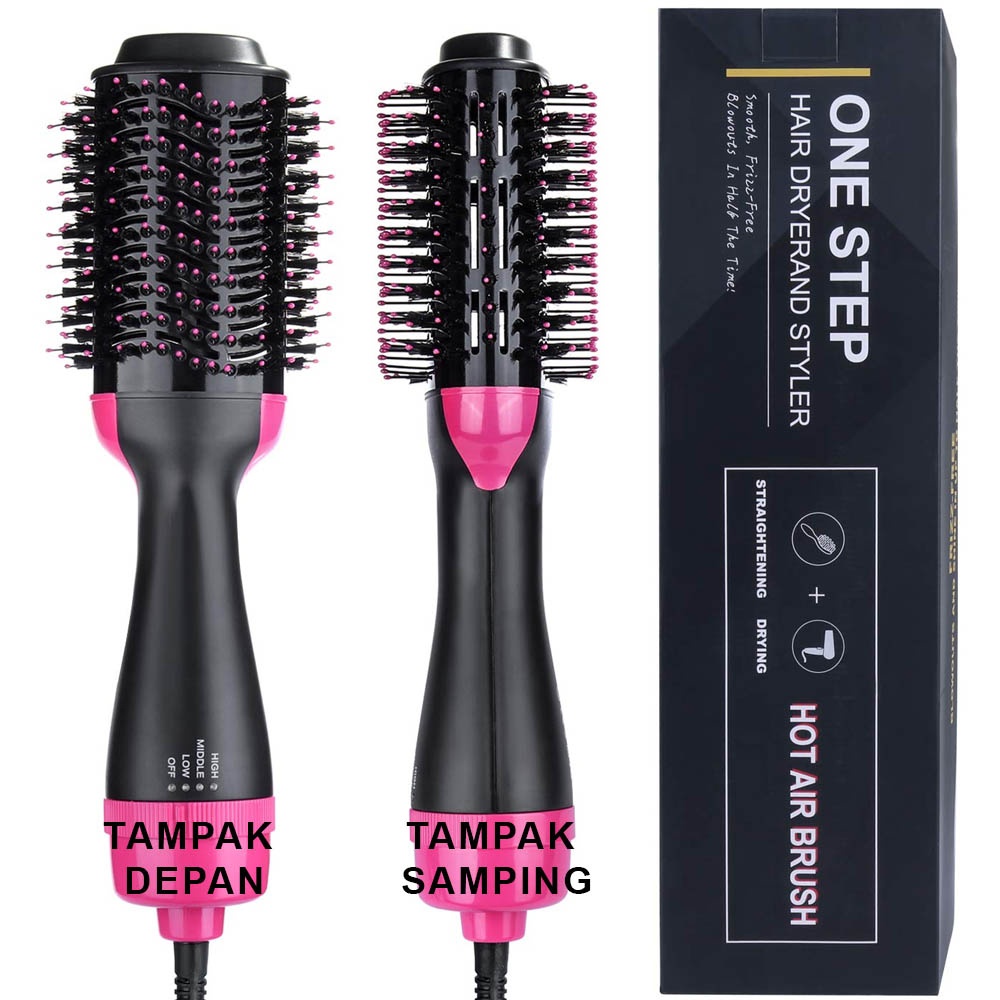 Sisir Rambut Penata Rambut, Pengembang Rambut, Pelurus dan  Pengering - One Step Hair Dryer Styler Hot Air BLOW Brush Sisir Stylist