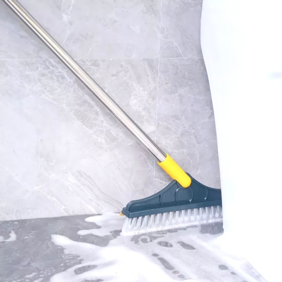 Sikat Dorong Lantai WC Dengan Wiper Alat Pembersih Lantai Kaca 2IN1