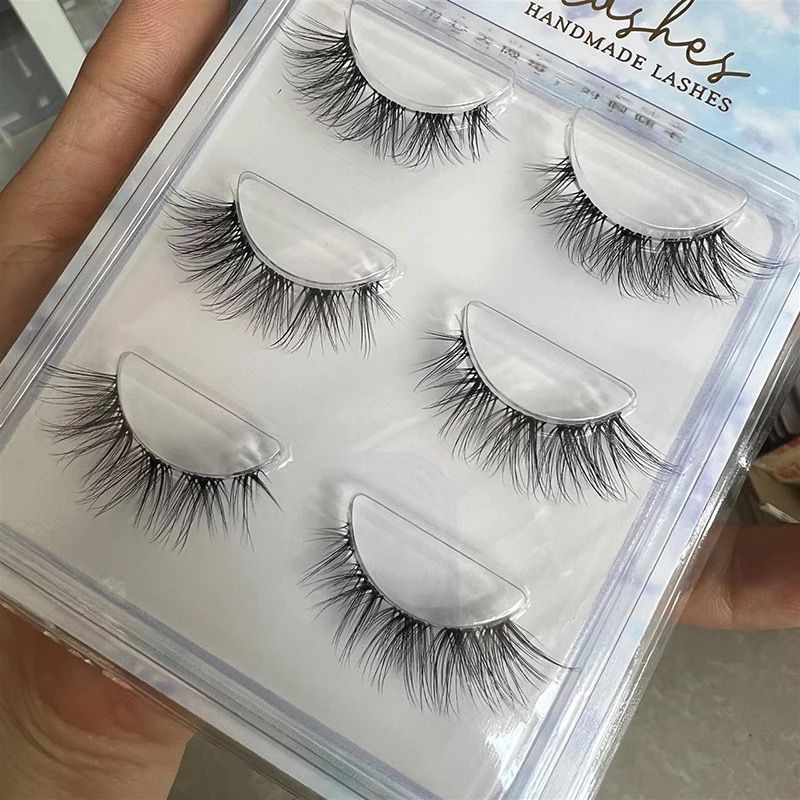 F117- FAIRY THICK 3PASANG Mink Eyelashes Invisible Band Lash Extension Natural False Eyelashes Cross Cluster Fairy 3D Faux Big Eye Long Fake Lashes