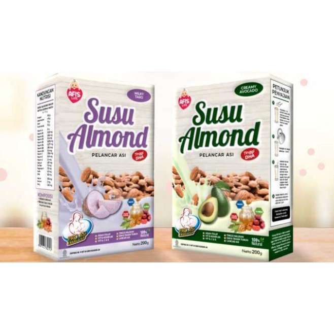 Afis Life - Susu Almond Pelancar ASI 200g New Flavours