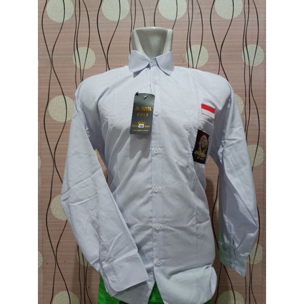 BAJU PUTIH TANGAN PANJANG SMA/BAJU PUTIH ALWAFA GOLD/BAJU PUTIH LENGAN PANJANG SMP ALWAFA/BAJU SEKOLAH/BAJU SMA