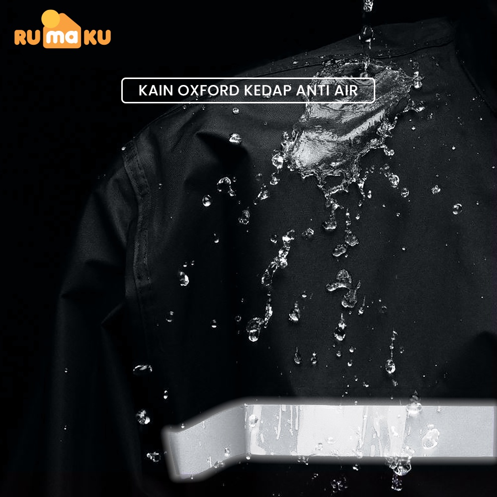 Rumaku Jas Hujan Setelan Premium All Size Pria Wanita Tebal Anti Angin Oxford Cloth