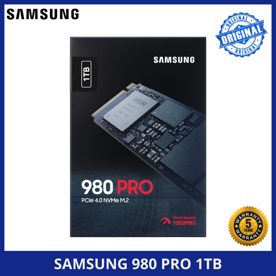 SSD SAMSUNG 980 PRO V-NAND PCIe Gen 4.0 x4 NVMe - 1TB