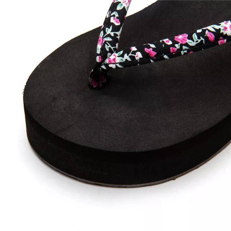 Image of Sandal Wedges Jepit bunga kecil terbaru trendy #3
