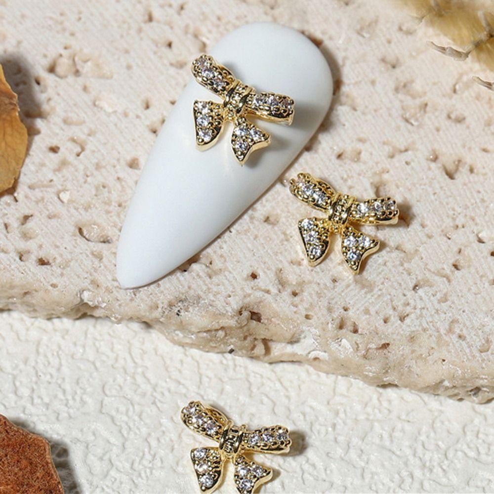 Mxbeauty Kuku Berlian Imitasi Kualitas Tinggi Bergaya Vintage Mewah High-end Logam Flash Shiny Crystal Nail Art Jewelry