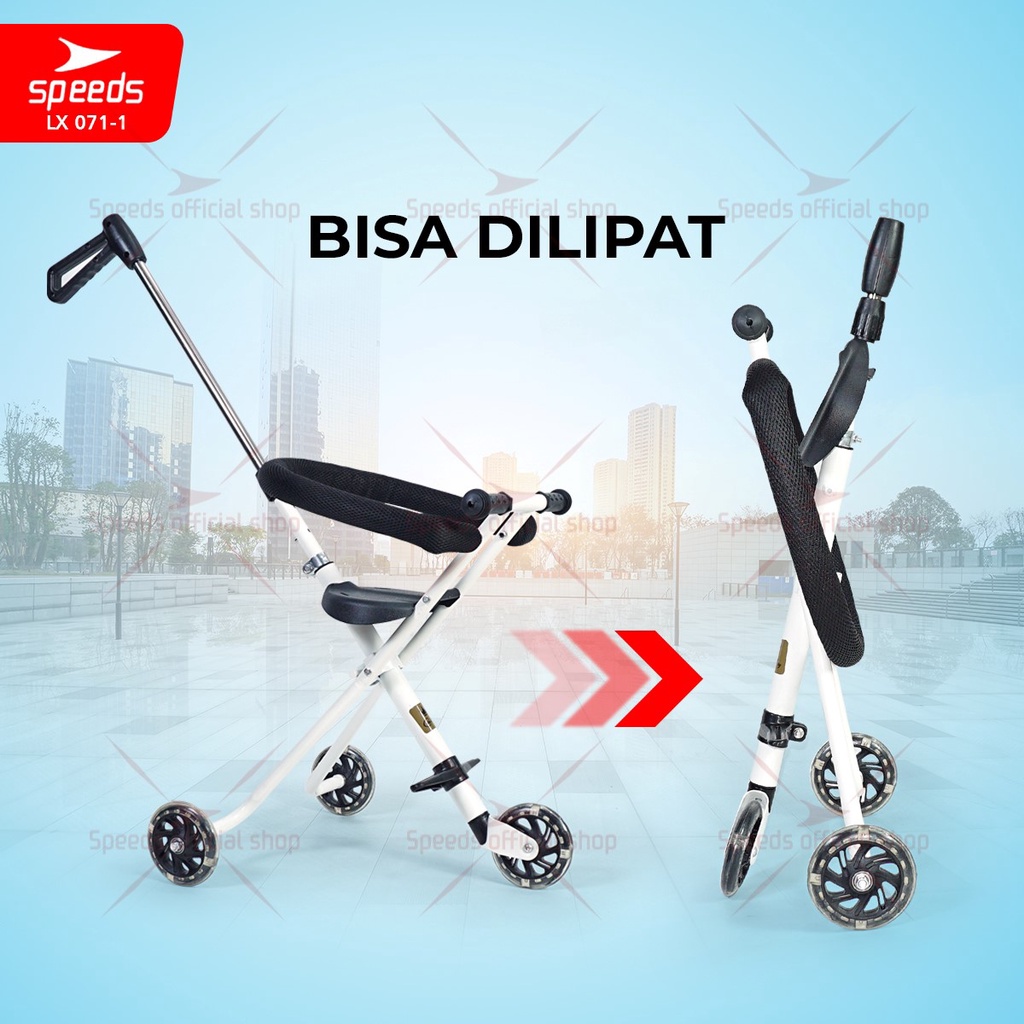 SPEEDS Stroller Kereta Dorong Bayi Portabel Premium Anak Full Cover Fitur Lengkap Newborn Baby Stroller Travel LX 073-2